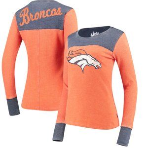 Denver Broncos Touch By Alyssa Milano Long Sleeve Thermal Shirt Size Small